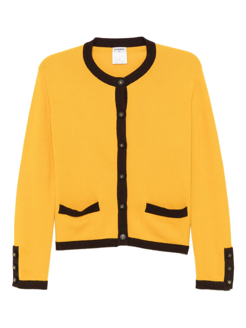 CHANEL Pre-Owned Cardigan 1996 - Giallo