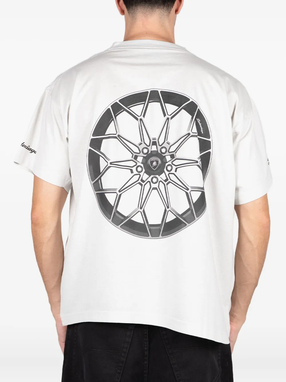 Balenciaga Automobili Lamborghini Cotton T-shirt In White
