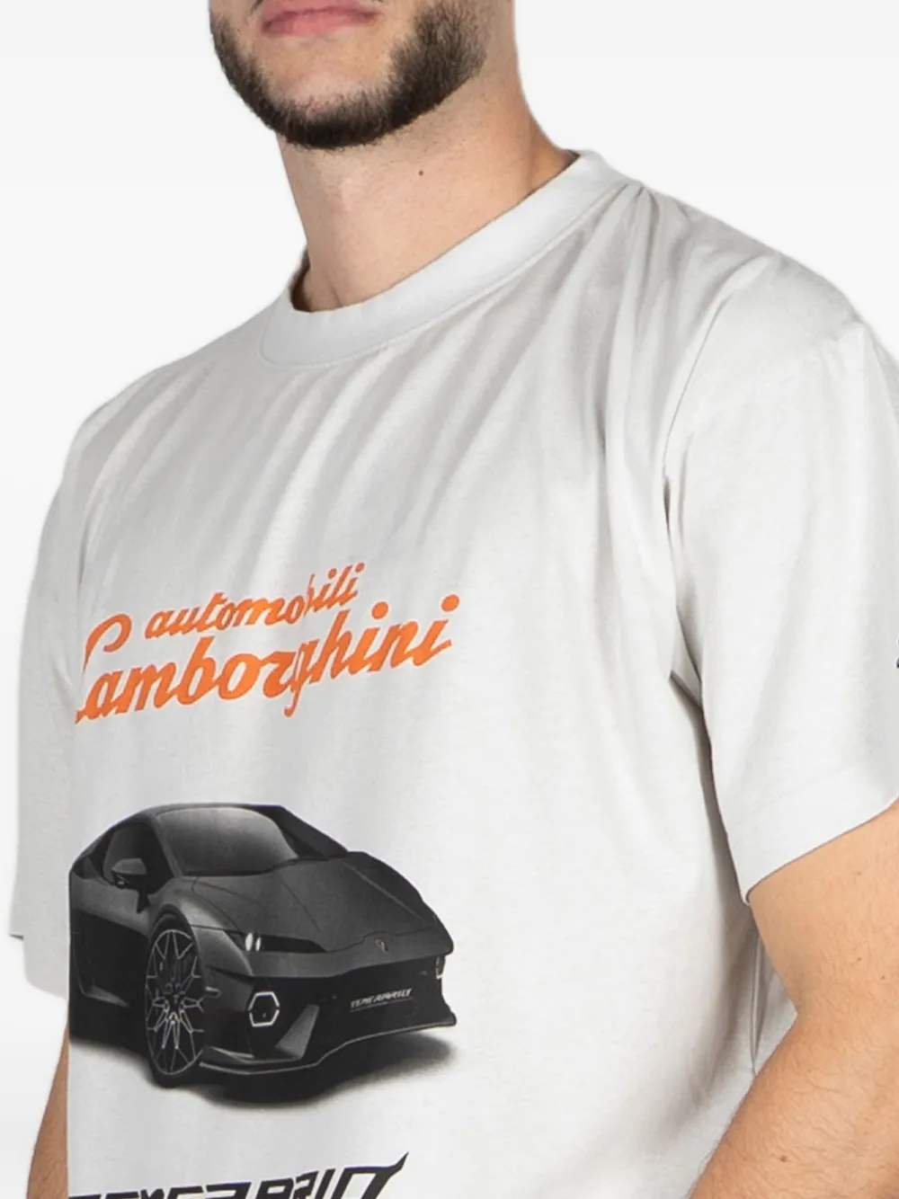 Balenciaga Automobili Lamborghini Cotton T-shirt In White