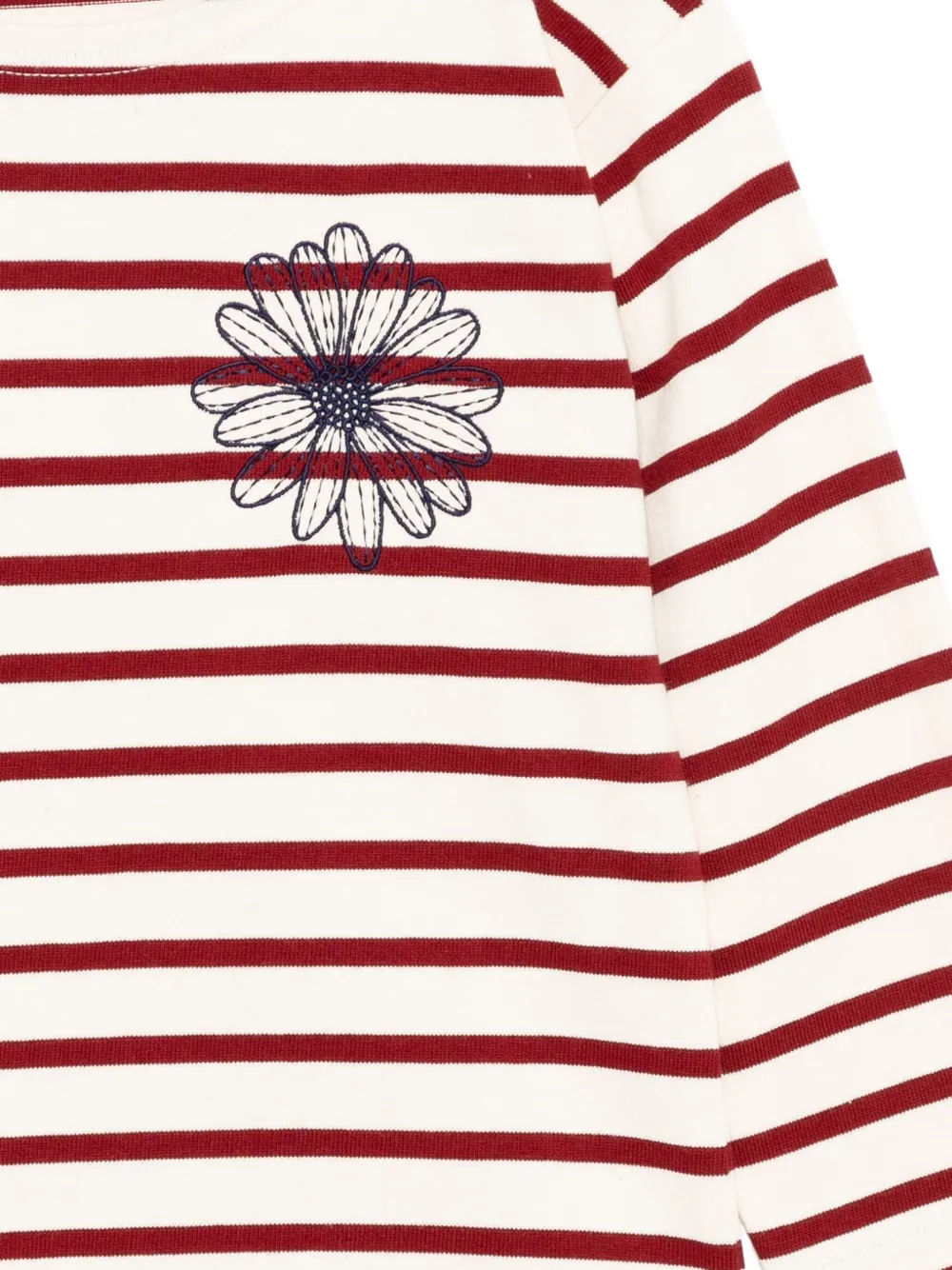 Mardi Mercredi Les Petites Gestreept T-shirt Beige