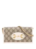 Gucci Pre-Owned 2016-2025 GG Supreme Horsebit 1955 Wallet On Chain crossbody bag - Brown