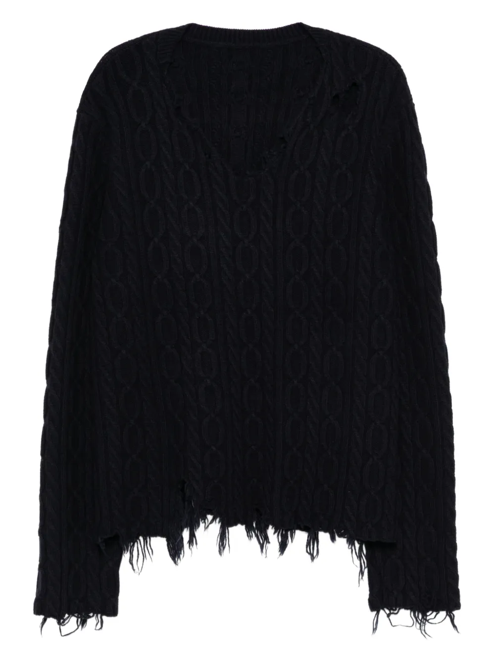 Croquis Distressed Jumper In Blue