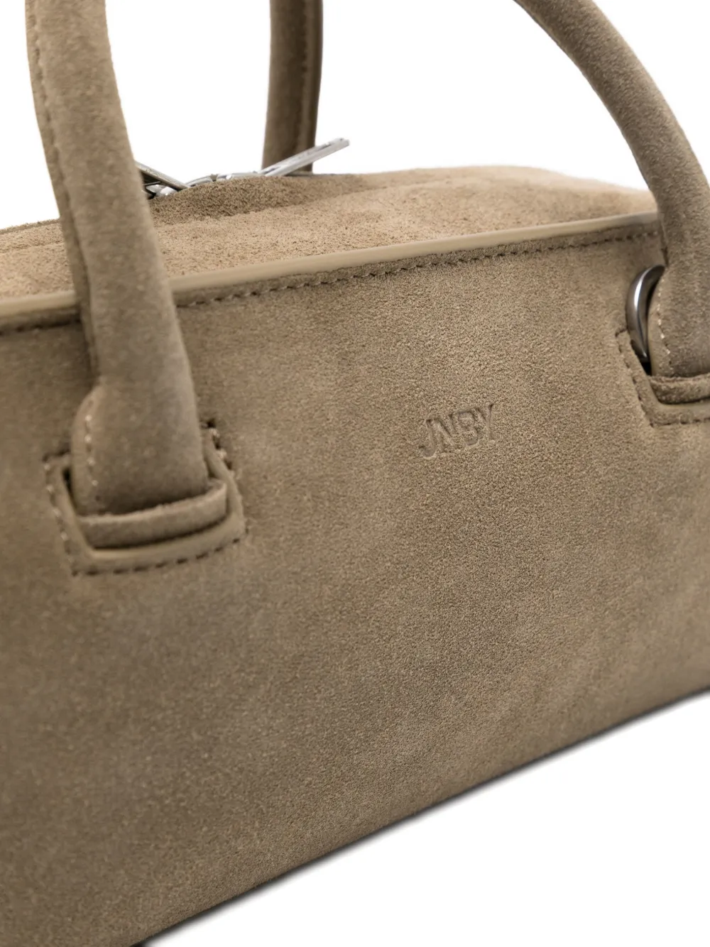 Jnby Leather Tote Bag In Brown