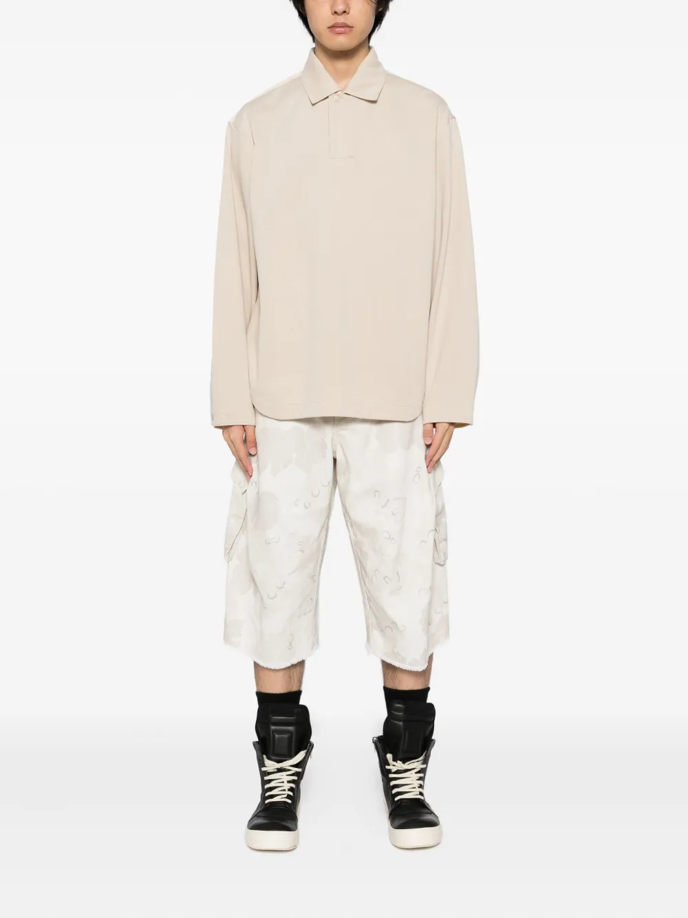CROQUIS Shorts met camouflageprint - Beige