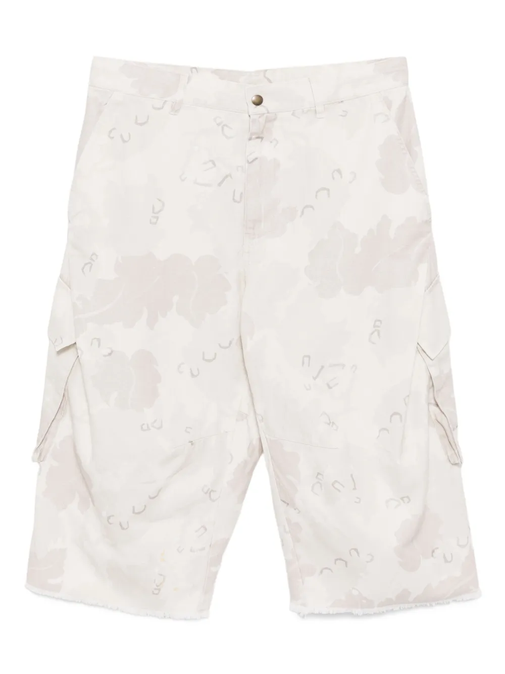 CROQUIS Shorts met camouflageprint Beige