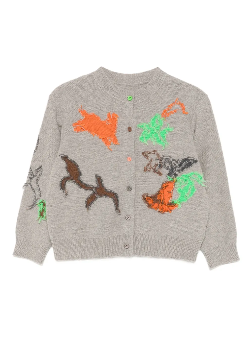 Jnby by JNBY graphic-embroidered cardigan Grijs