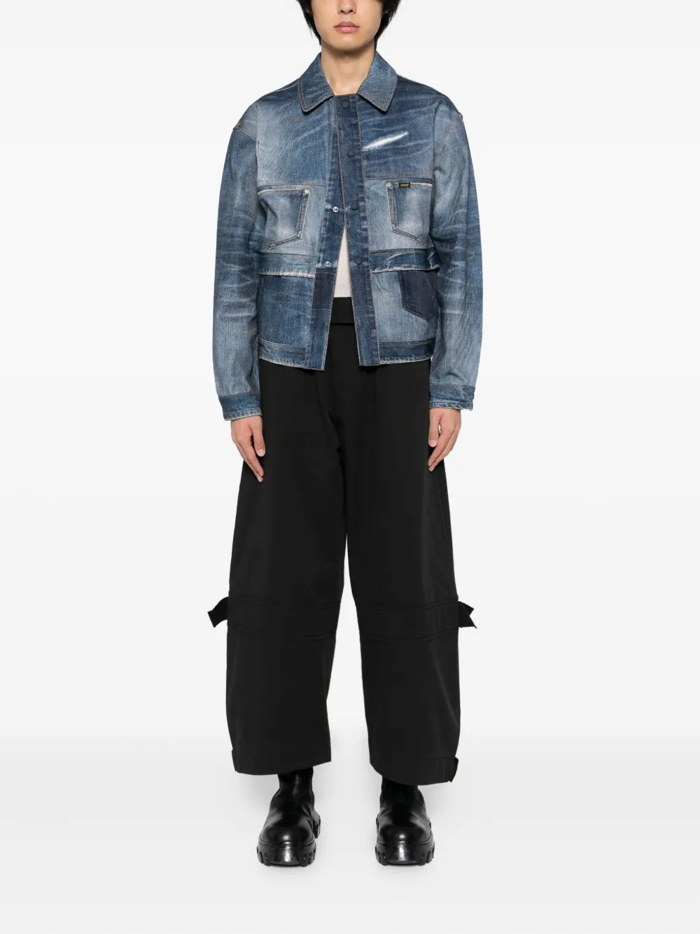 CROQUIS Broek met ceintuur - Zwart