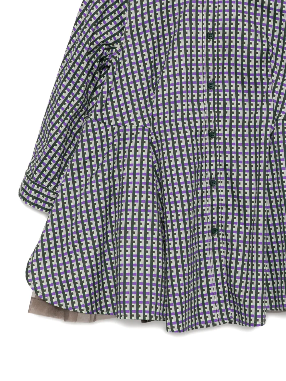 jnby by JNBY checked cotton dress Groen