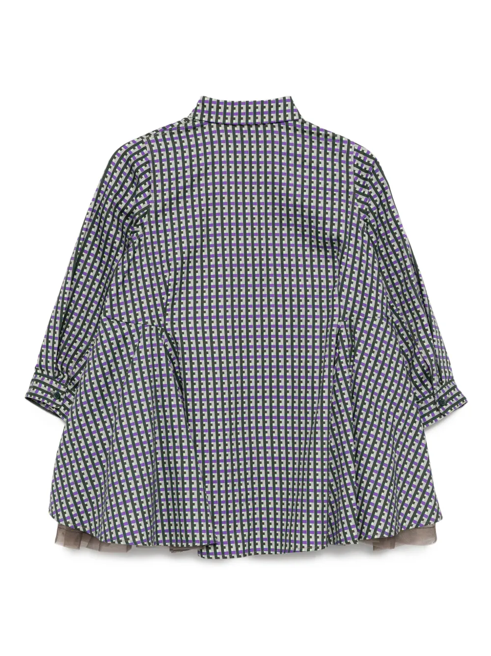jnby by JNBY checked cotton dress Groen