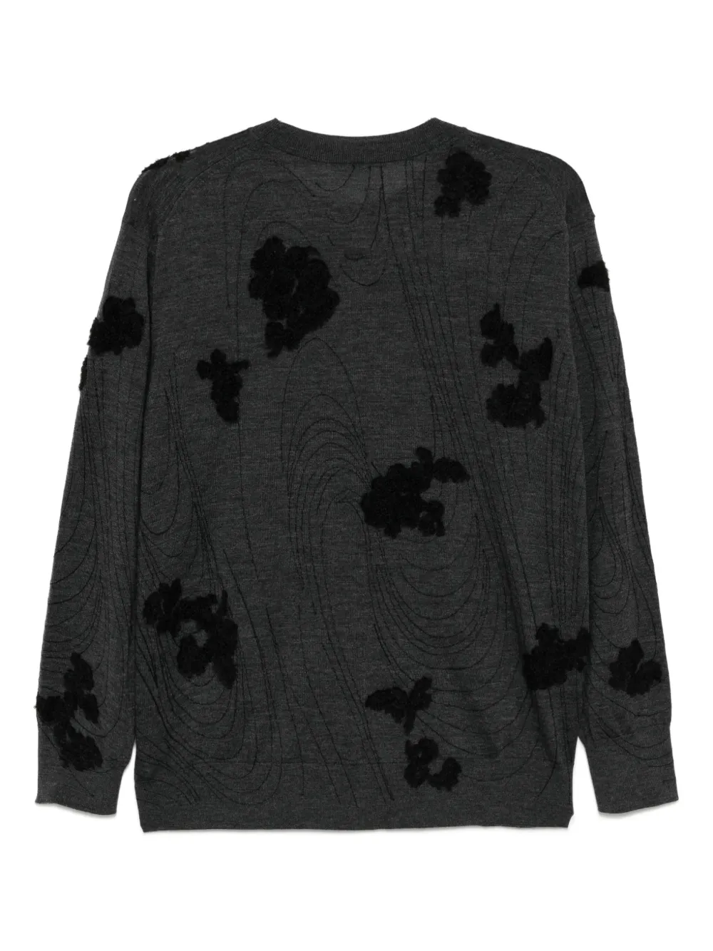 JNBY floral-embellished wool pullover | Knitted Sweaters | Image 2