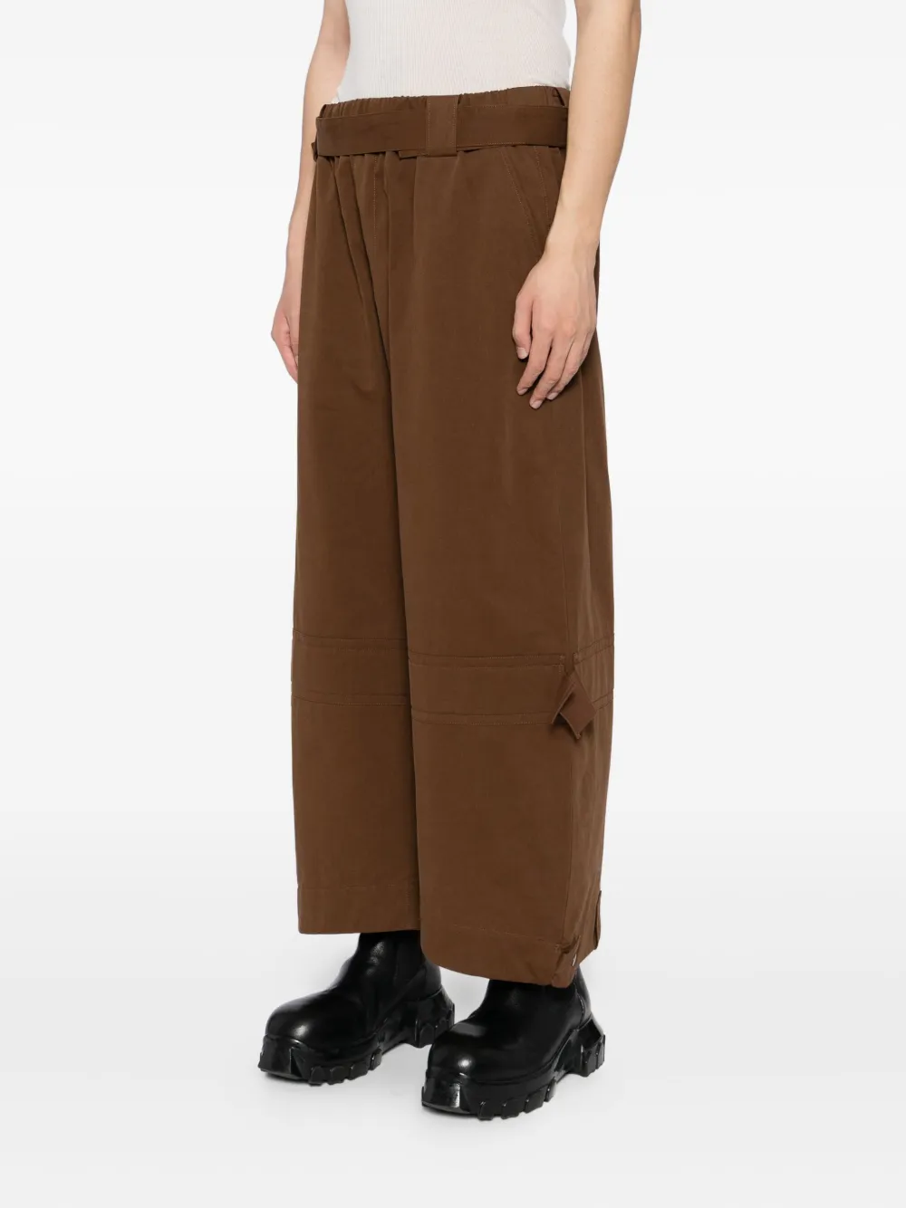 CROQUIS Broek met ceintuur Bruin