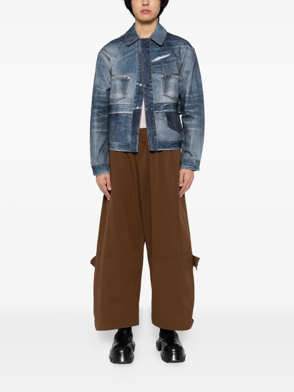 CROQUIS Broek met ceintuur - Bruin