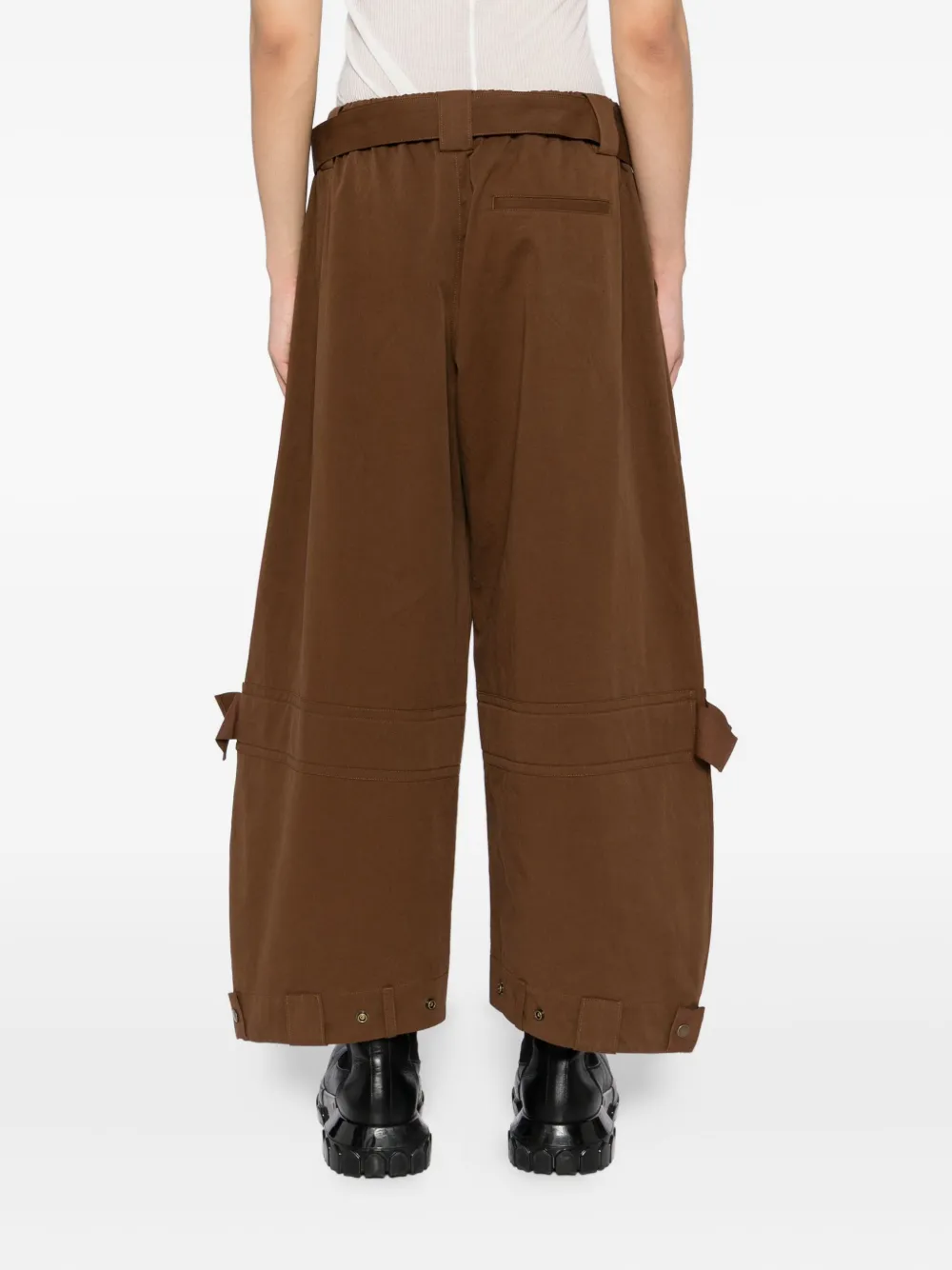 CROQUIS Broek met ceintuur Bruin