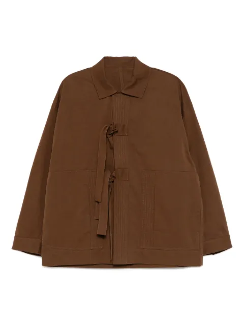 CROQUIS cotton tie-fastening jacket 
