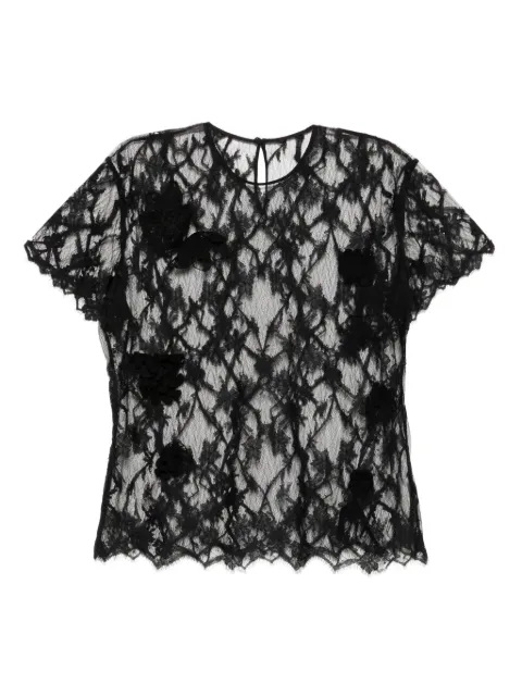 JNBY blusa con encaje floral