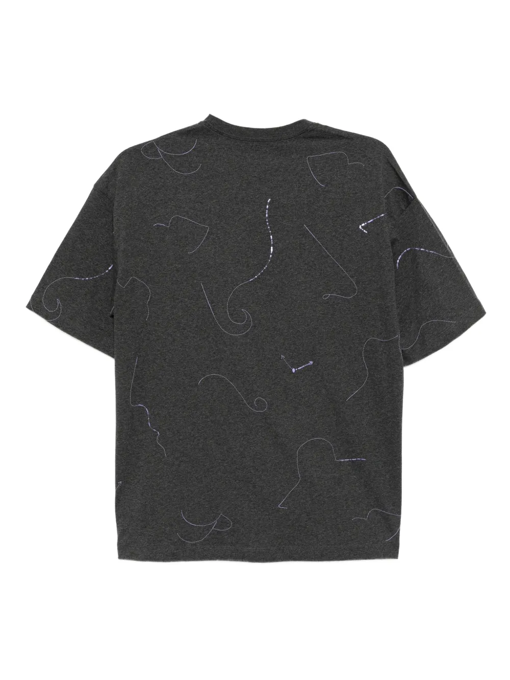 JNBY Katoenen T-shirt met borduurwerk Grijs