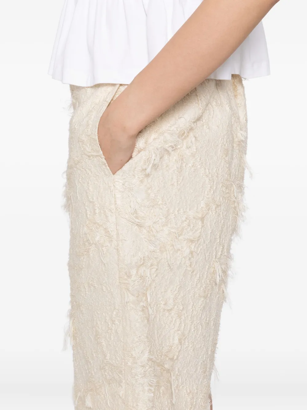 JNBY Shorts met jacquard Beige
