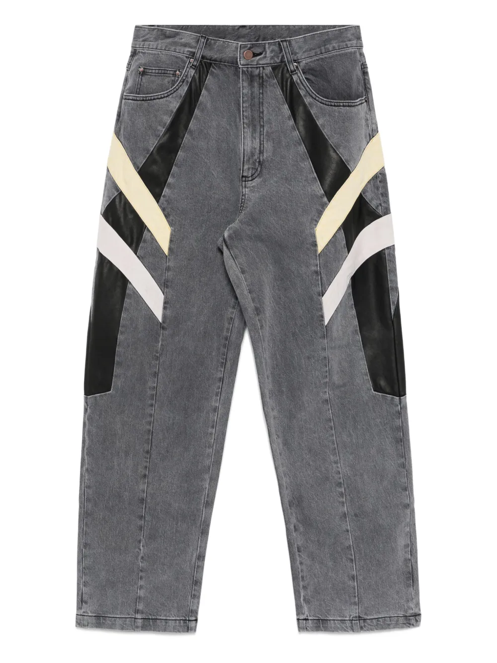 CROQUIS Pantaloni dritti con inserti - Nero