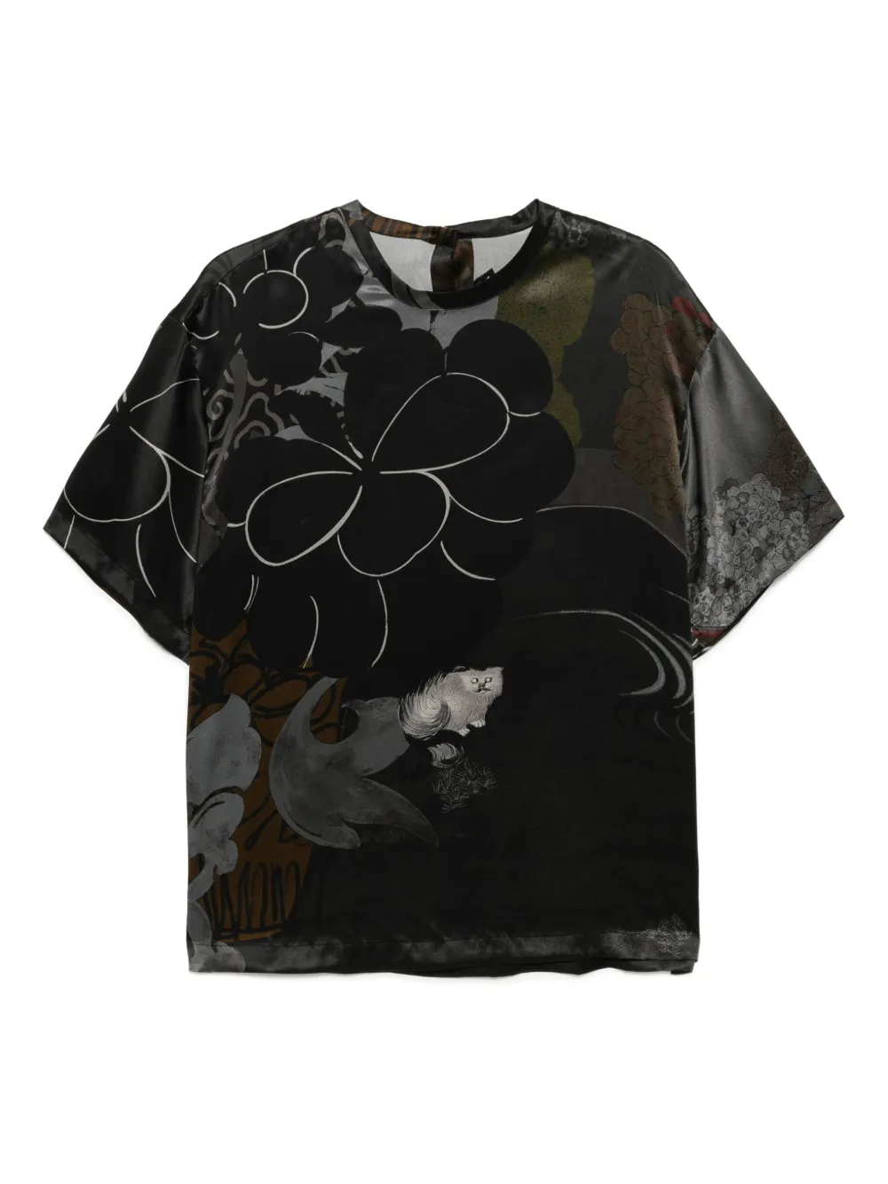 JNBY short-sleeves silk top | Black | Image 1