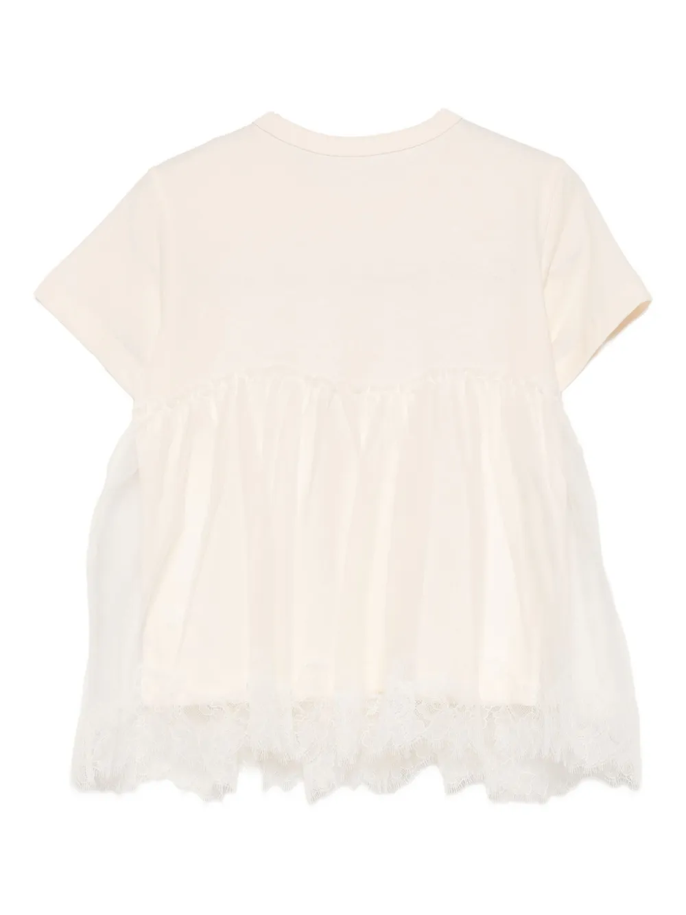 jnby by JNBY lace-hem cotton T-shirt | T-Shirts | Image 2