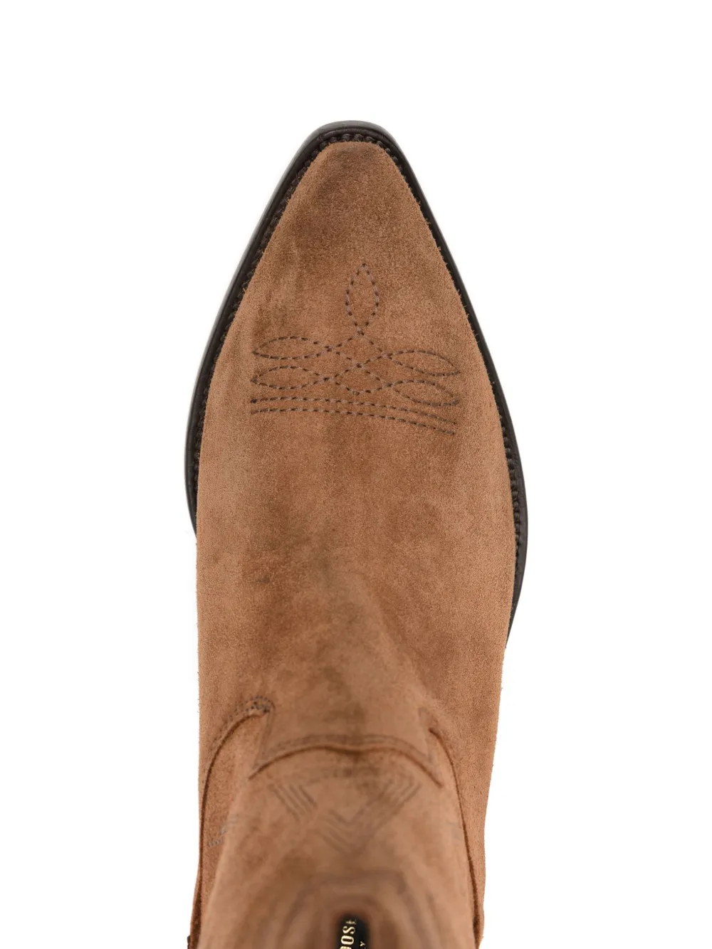 Golden Goose embroidered suede boots Brown