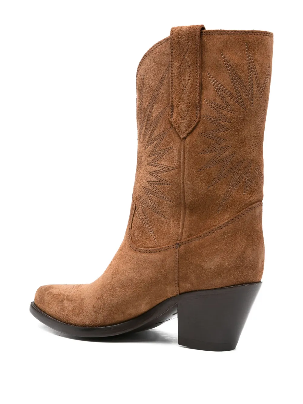 Golden Goose embroidered suede boots Brown