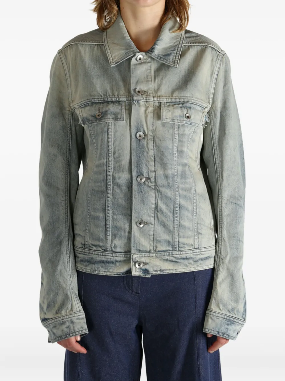 Rick Owens DRKSHDW cotton denim jacket Grijs