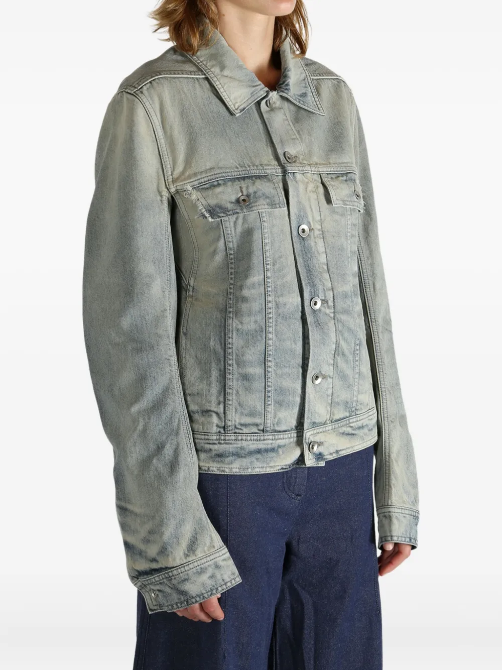 Rick Owens DRKSHDW cotton denim jacket Grijs