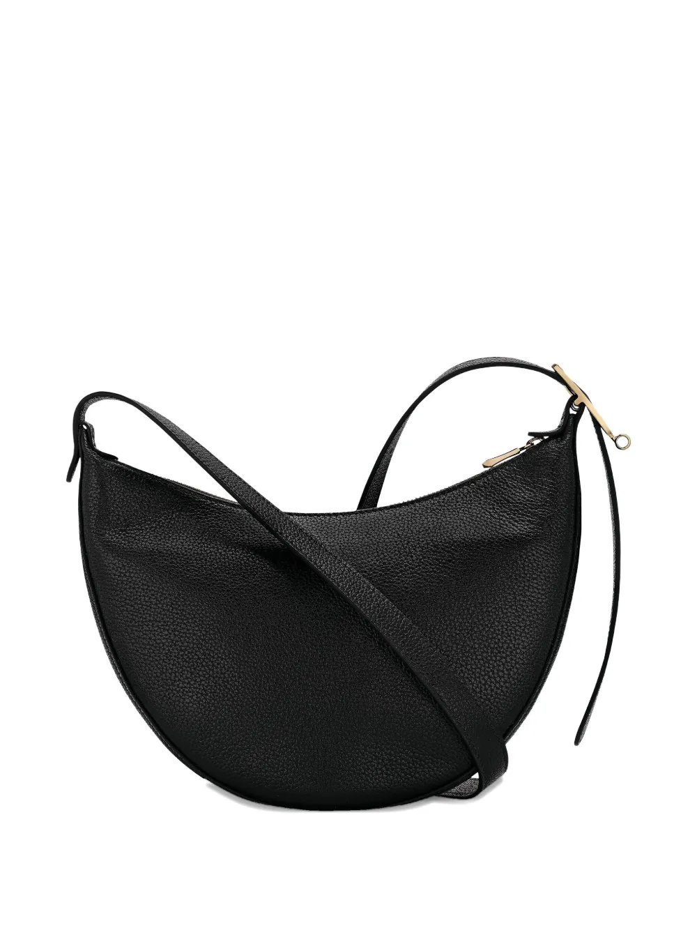 Longchamp Le Foulonné leather cross body bag Zwart