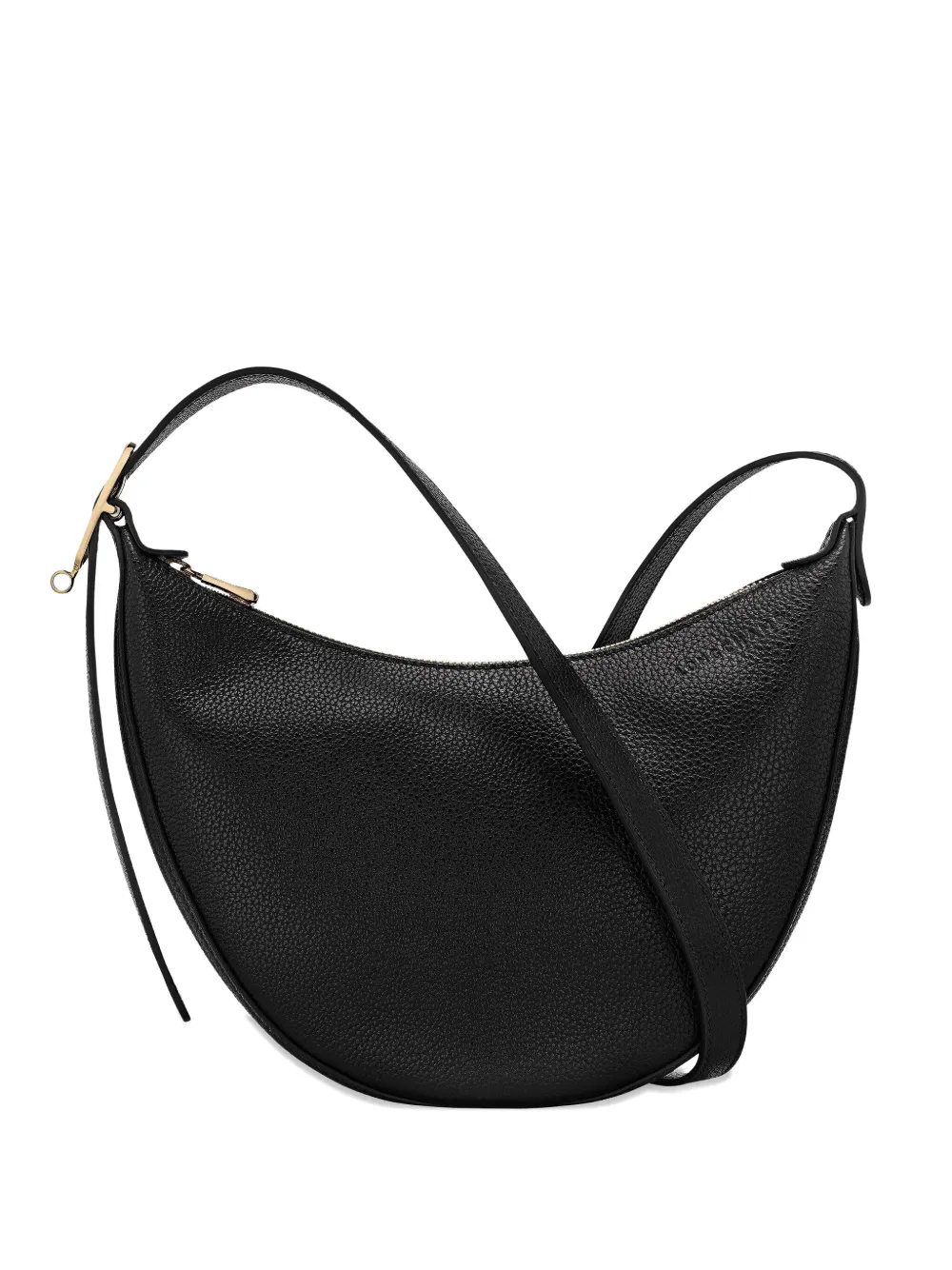 Longchamp Le Foulonné leather cross body bag Zwart