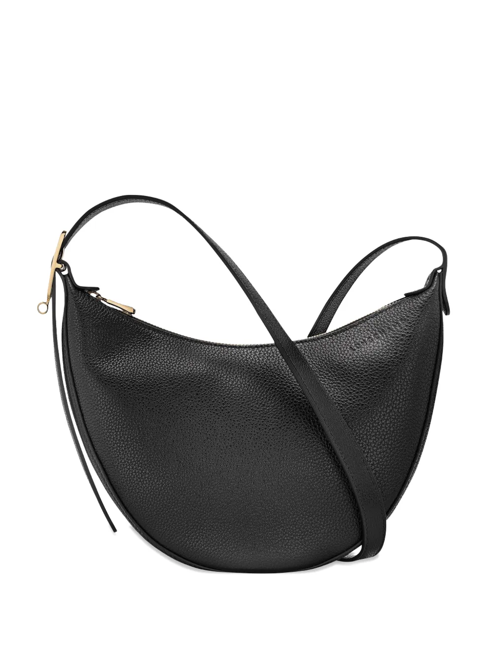 Longchamp Le Foulonné leather cross body bag - Nero