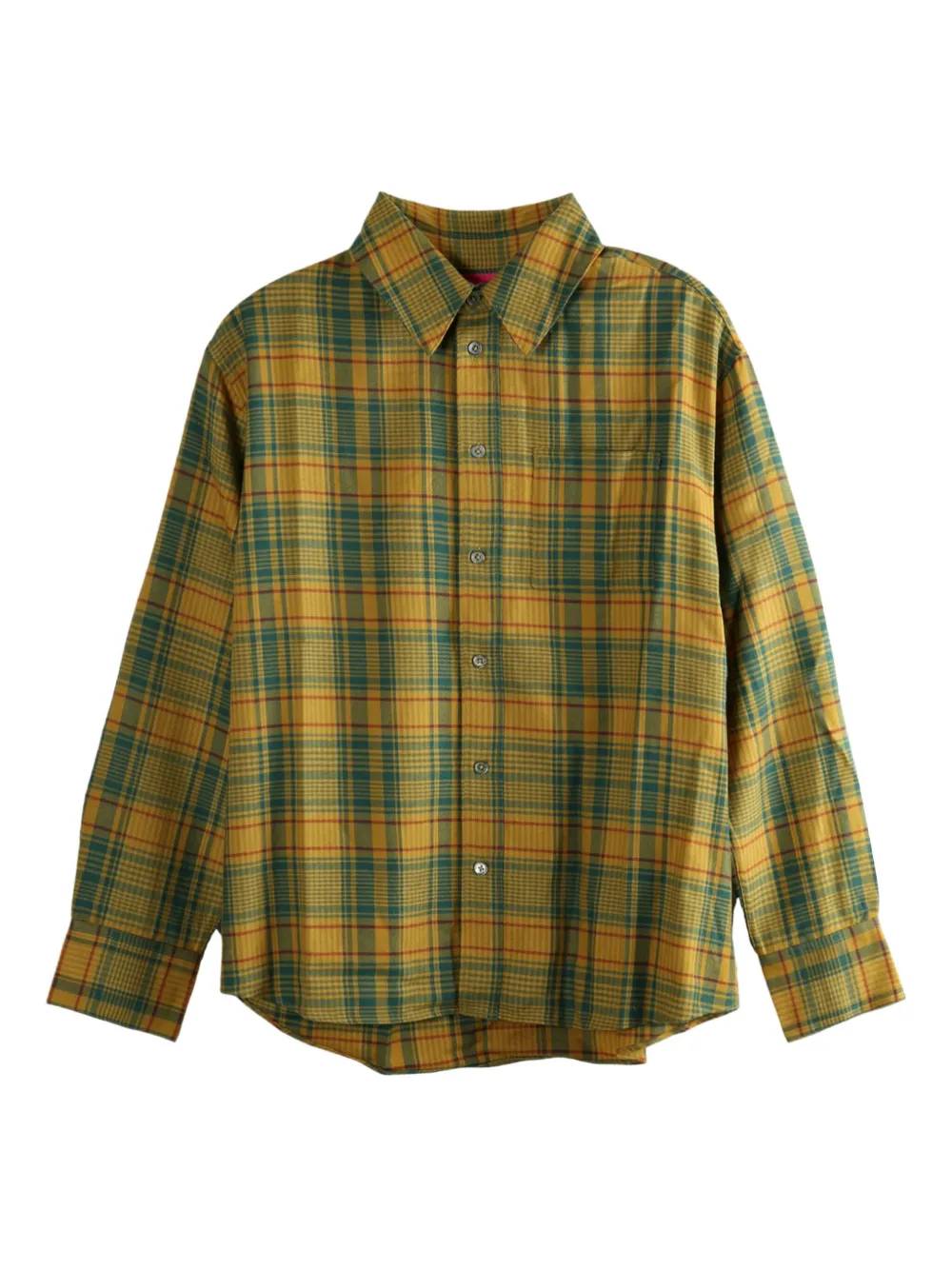 plaid-print long-sleeve shirt