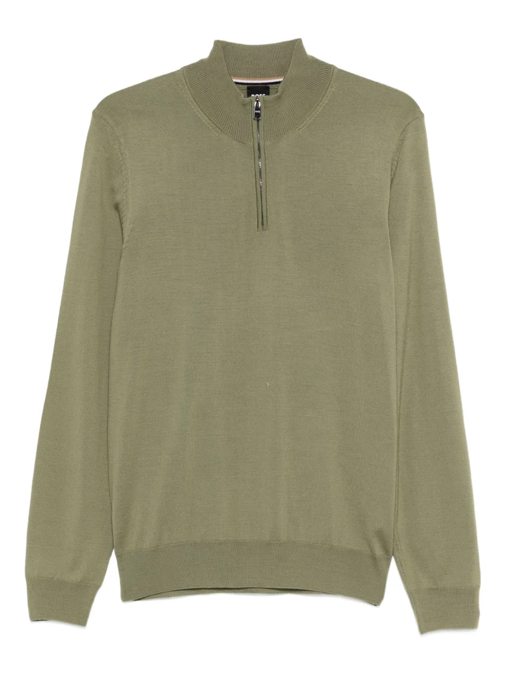 BOSS  zip-neck sweater | Green | Image 1
