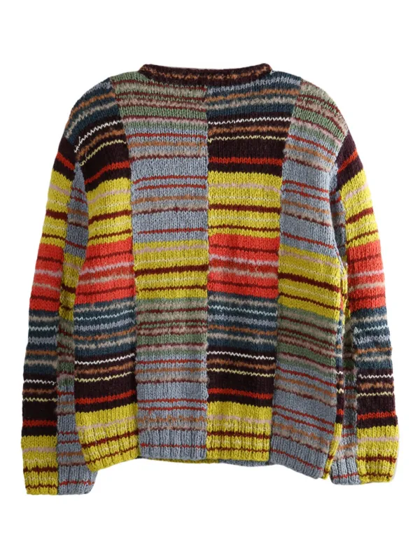 The Elder Statesman colour-block Striped Sweater | ブルー