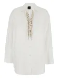 PINKO pearl-embellished poplin shirt - White