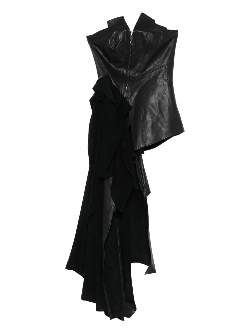 zip-front draped top