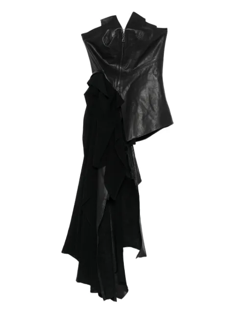 YEHUAFAN zip-front draped top