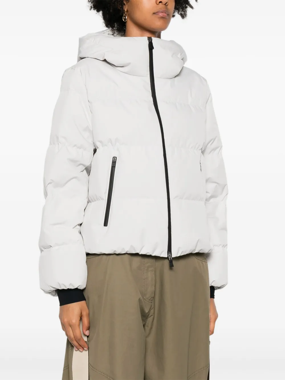Herno Gevoerd jack met capuchon Wit