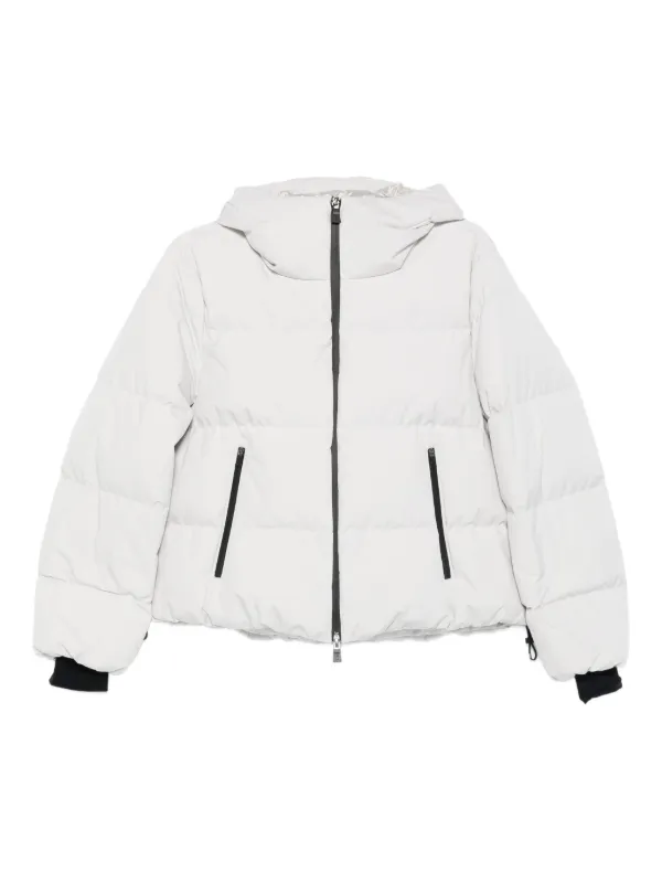 Herno フーデッド キルティングジャケット | ホワイト | FARFETCH JP