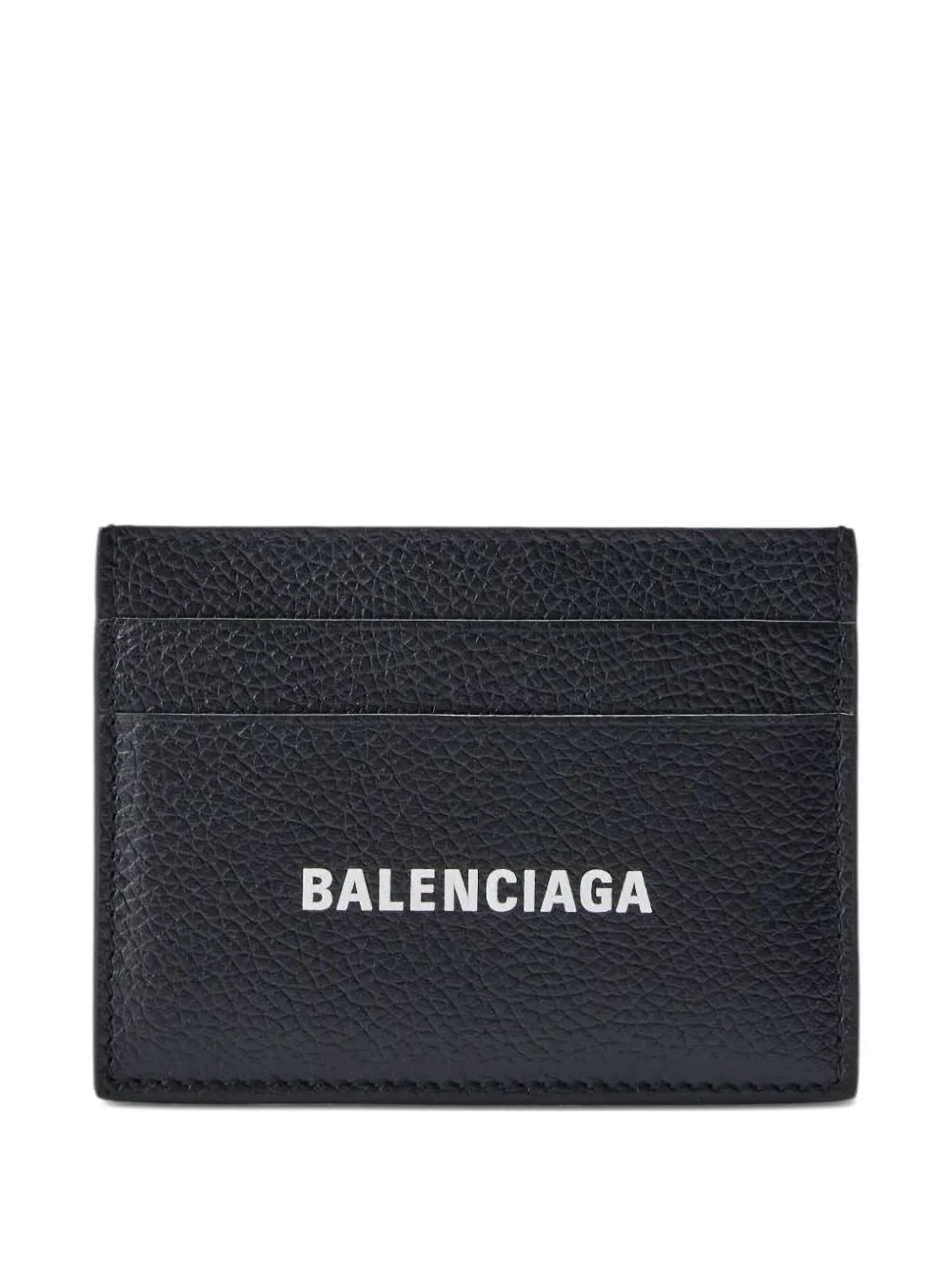 Balenciaga Compact Calfskin Cardholder Leather Imperfections In Black