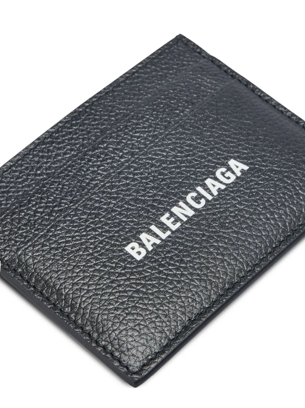 Balenciaga Compact Calfskin Cardholder Leather Imperfections In Black