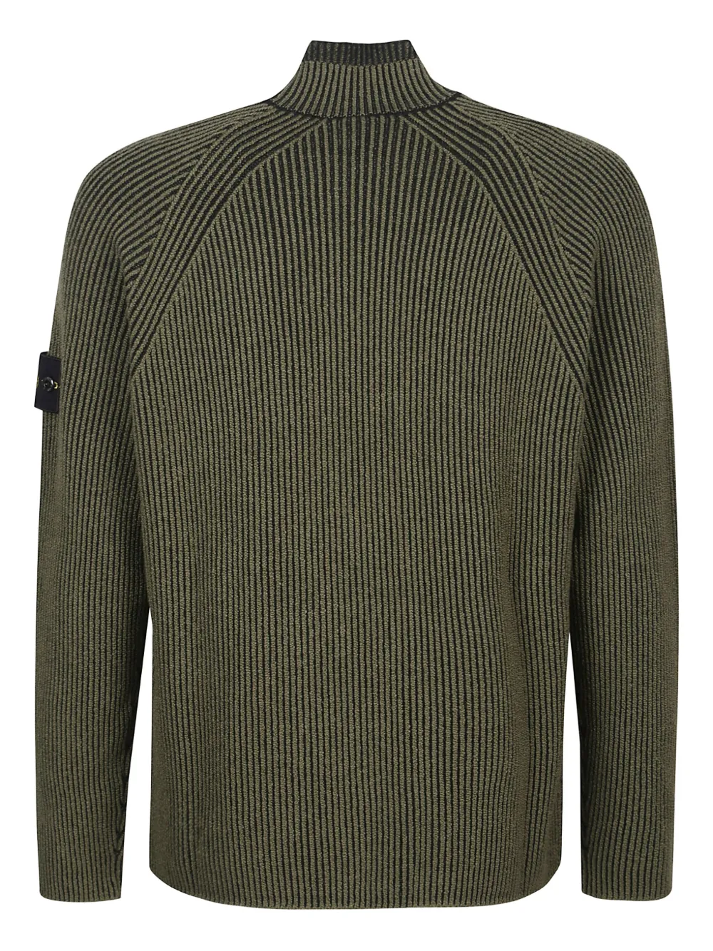 Stone Island ribbed high-neck sweater Groen