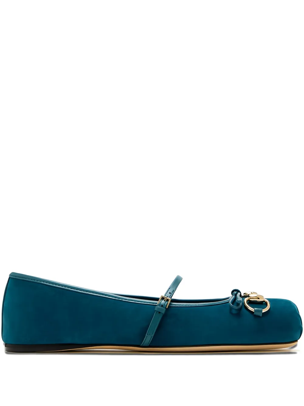 Gucci Horsebit ballerina's met strik Blauw