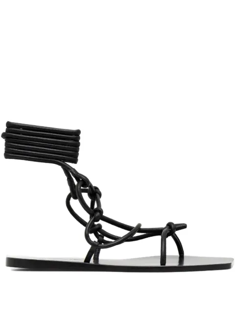 Rick Owens Lilies Penta knotted leather sandals