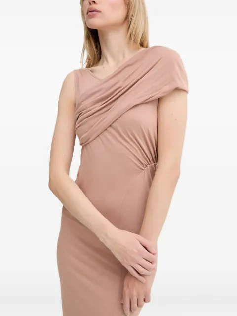 Rick Owens Lilies فستان مجسم بثنيات وكتف واحد