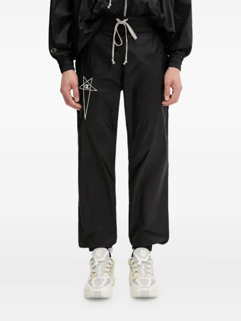 Rick Owens X Champion star-embroidered drawstring regular trousers