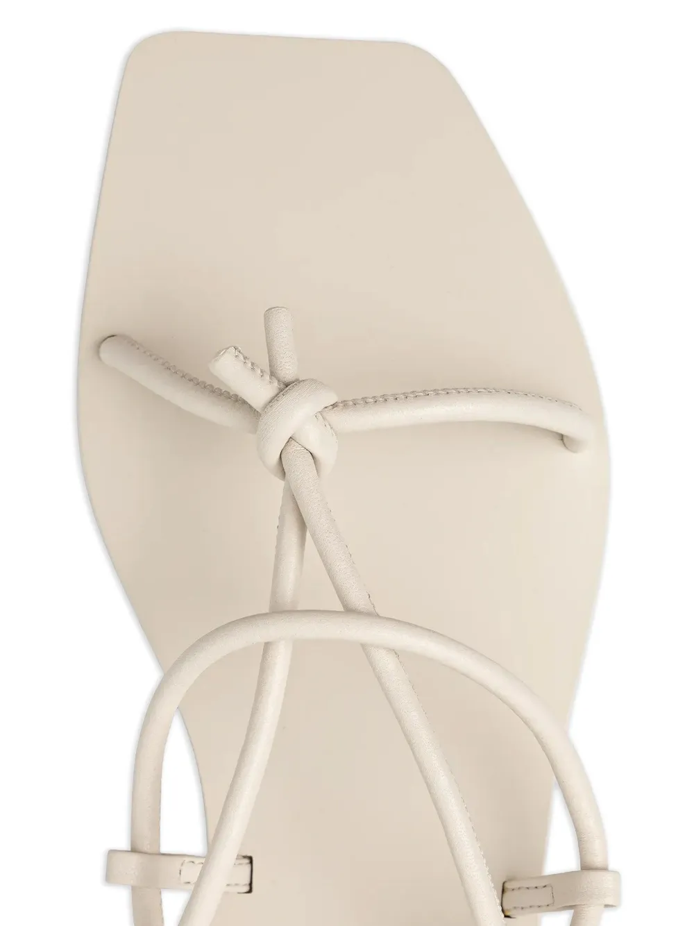Rick Owens Lilies Penta knotted leather lace-up sandals Neutrals