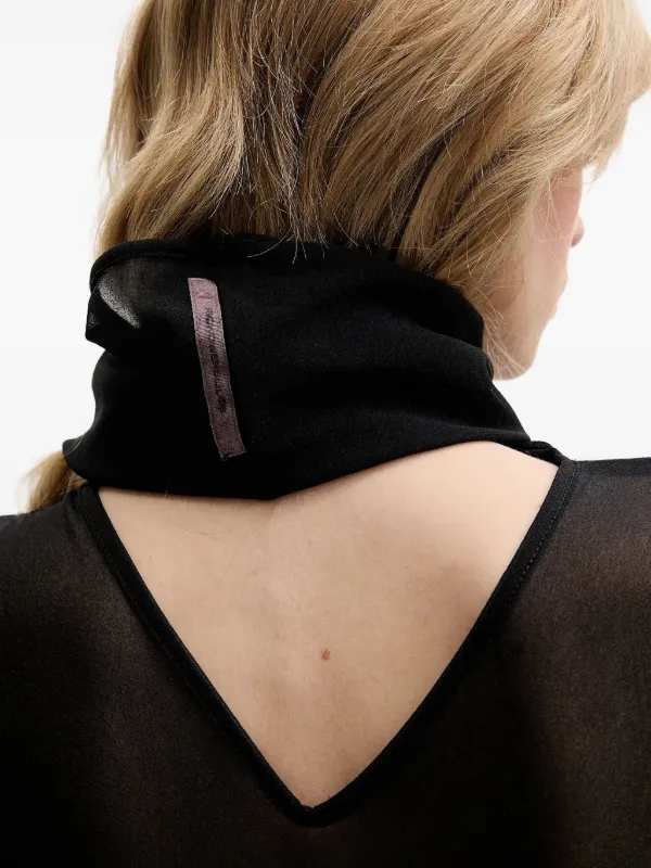 Rick Owens Lilies Sheer high-neck Top | Black | FARFETCH ID