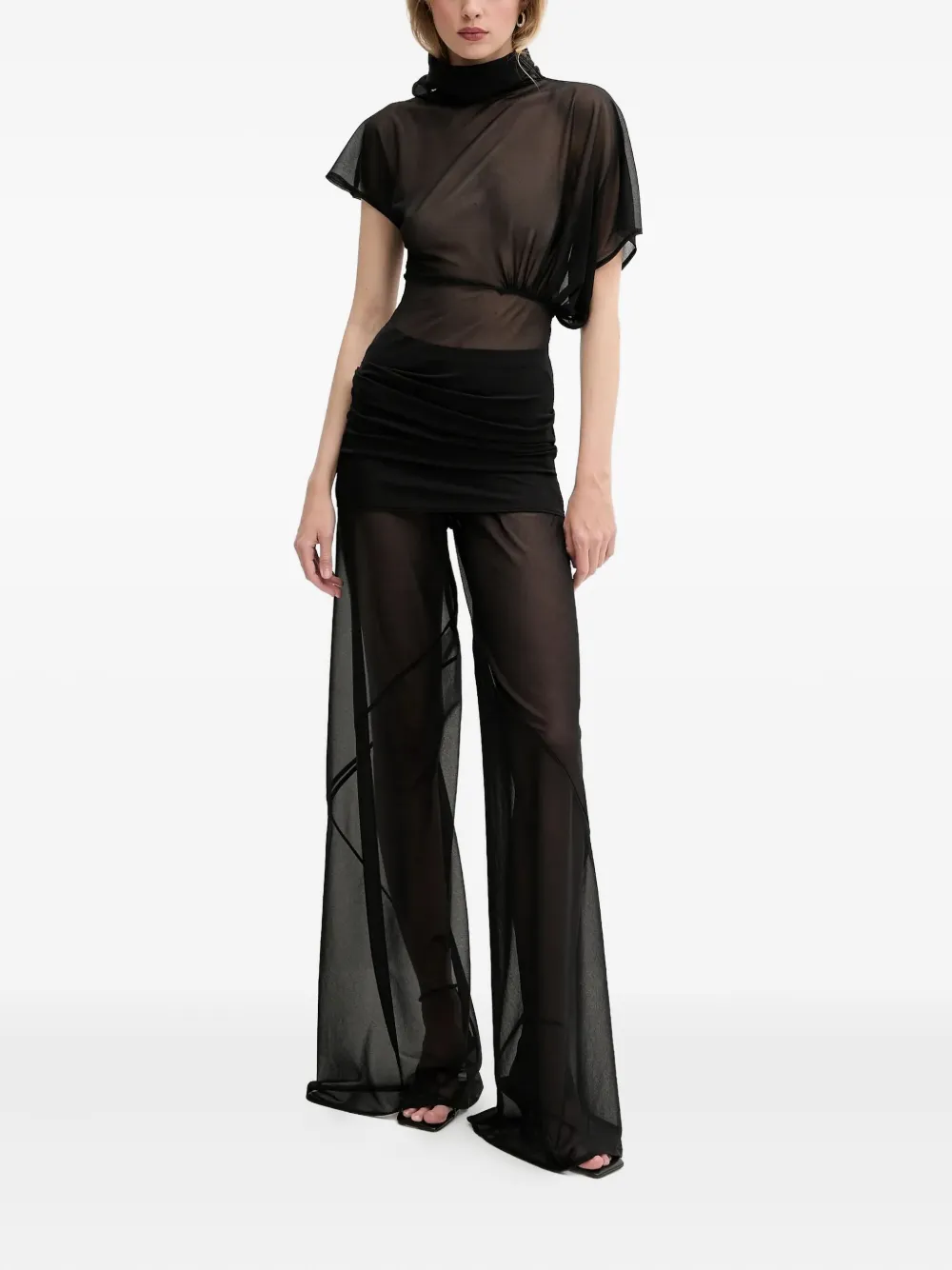 Rick Owens Lilies Doorzichtige top - Zwart