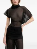 Rick Owens Lilies sheer high-neck top - Black